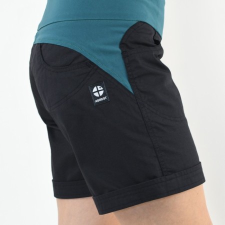 Women's-Climbing-Shorts-AGREST-ROCK-PANTHER-Black