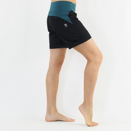 Women's-Climbing-Shorts-AGREST-ROCK-PANTHER-Black
